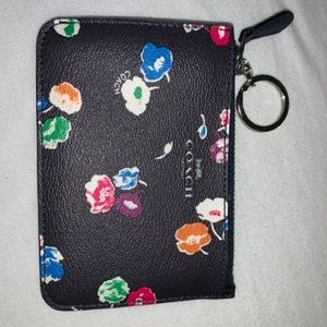 Authentic coach navy flower wallet